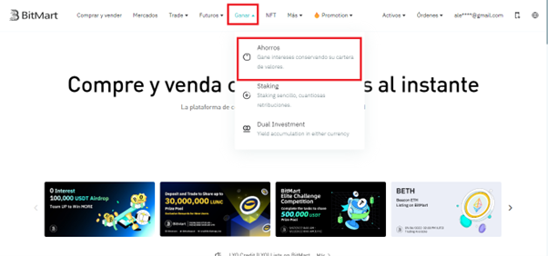 Qué es y cómo usar BitMart Earn BitMart