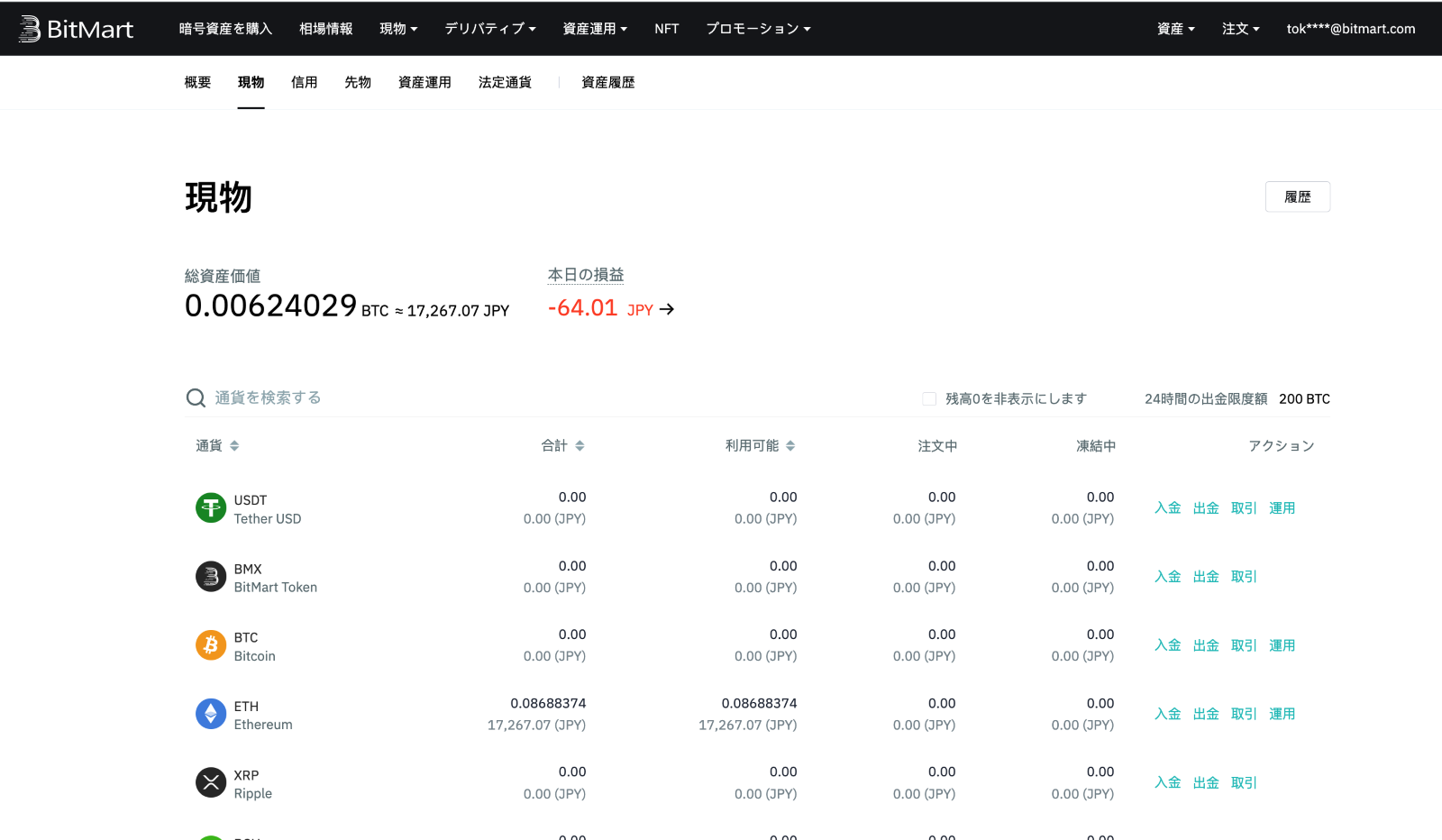 はじめての先物取引 02：入金, 出金と口座振替について – BitMart
