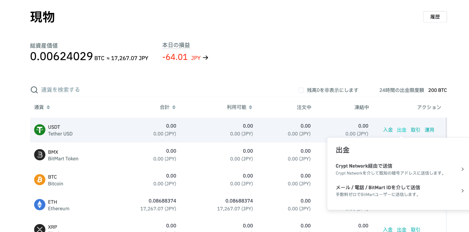 はじめての先物取引 02：入金, 出金と口座振替について – BitMart