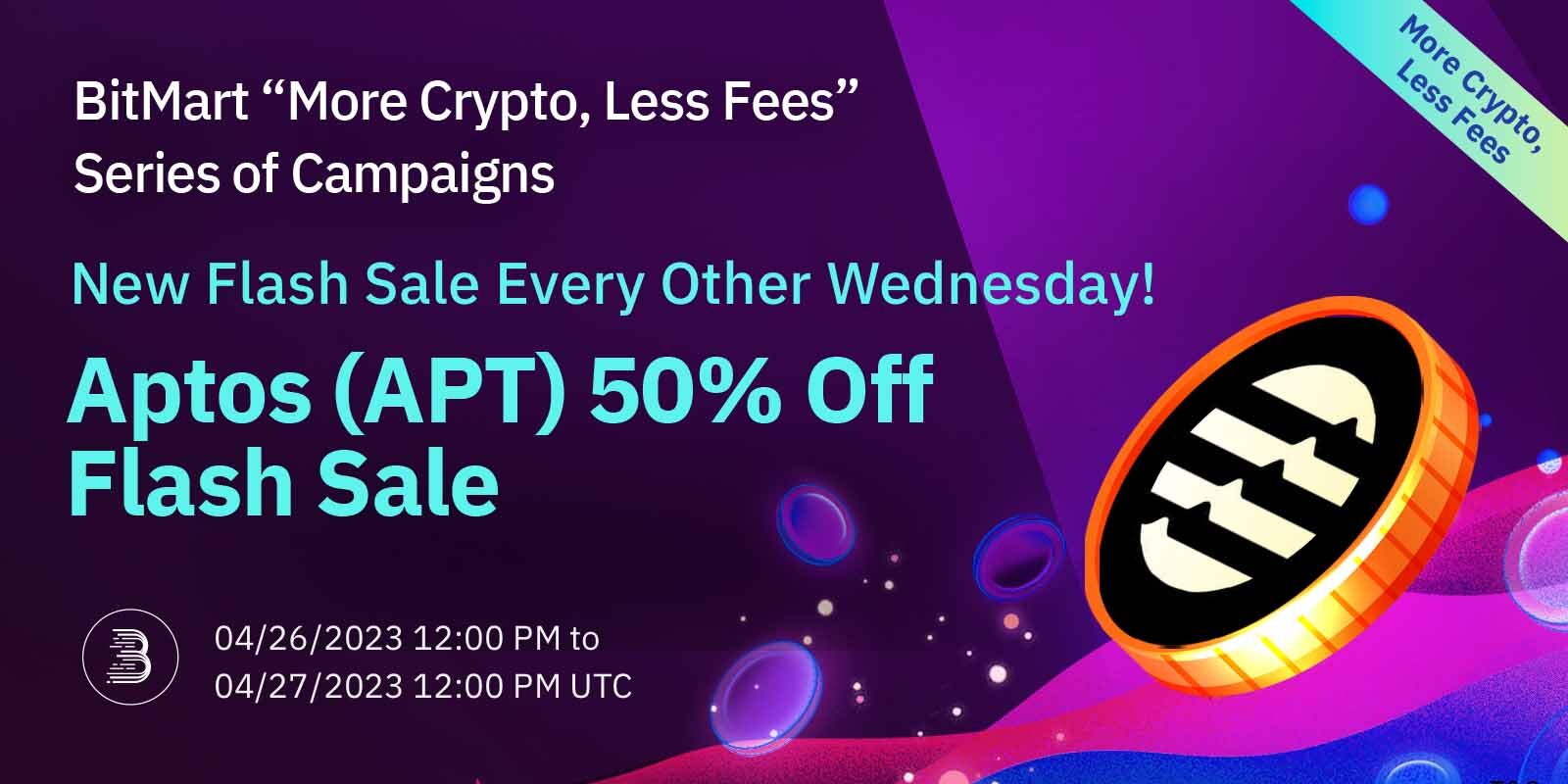 BitMart “More Crypto, Less Fees” Series of Campaigns Phase 3 - APT 50% Off Flash  Sale – BitMart
