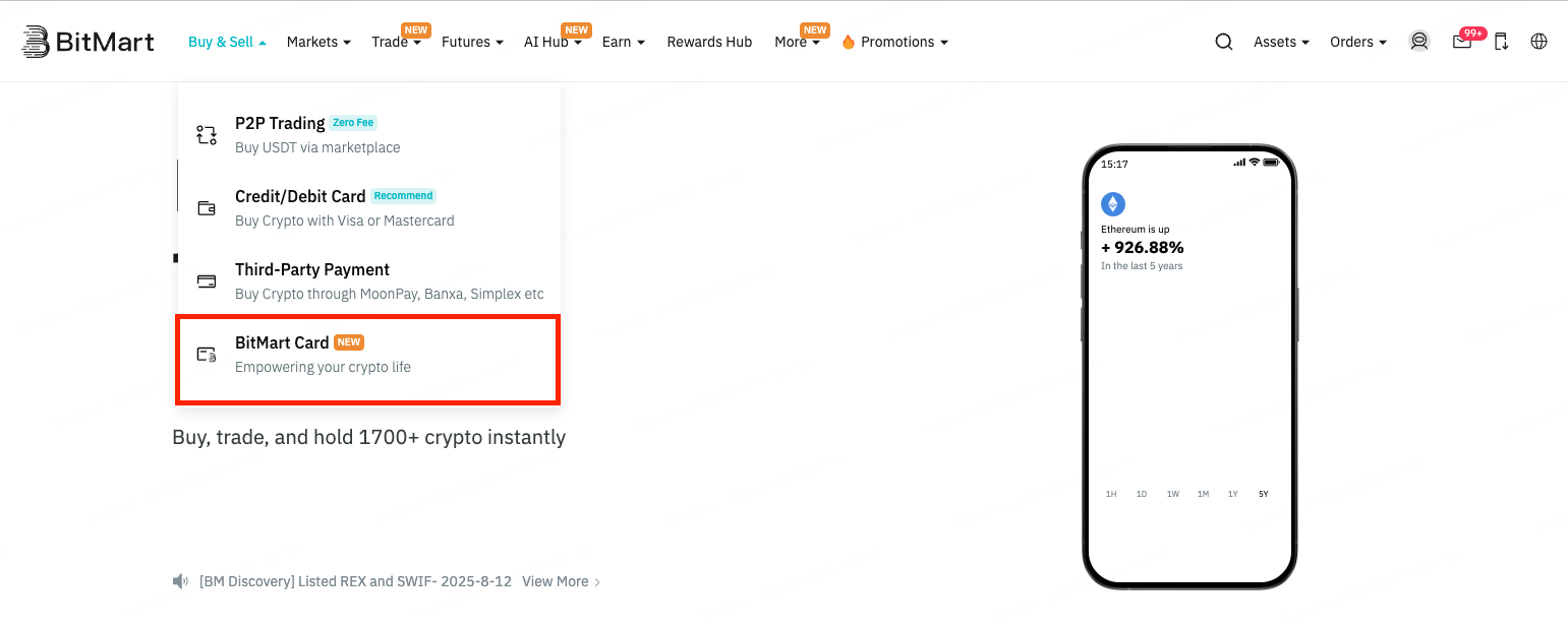 BitMart Card User Guide – BitMart